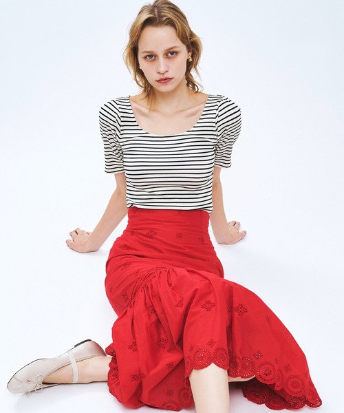 deicy me♡バックリボンTシャツ DEICY（デイシー） tシャツ ボーダーバックリボンカットソー
