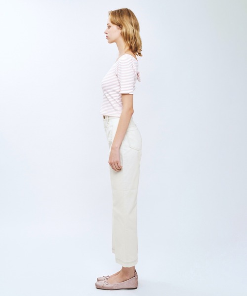 deicy me♡バックリボンTシャツ DEICY（デイシー） tシャツ ボーダーバックリボンカットソー