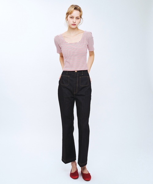 deicy me♡バックリボンTシャツ DEICY（デイシー） tシャツ ボーダーバックリボンカットソー