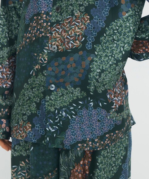 CABaN（キャバン） ブラウス シャツ シルクツイル FLOWER RIVER