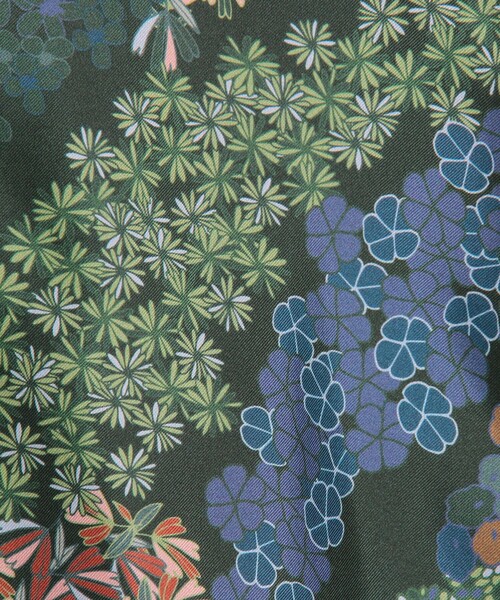 CABaN（キャバン） ブラウス シャツ シルクツイル FLOWER RIVER