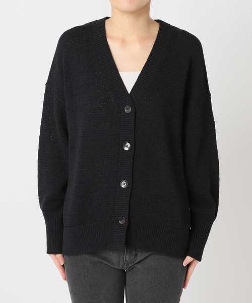 【美品】  JOURNAL STANDARD / ジャーナルスタンダード | 2021AW | ファンシーニットカーディガン | F | ブラック/ホワイト | レディース 美品】 JOURNAL STANDARD / ジャーナルスタンダード | 2021AW