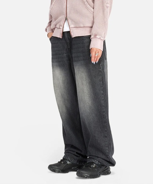 dime 太畝コーデュロイ ブラック バギーパンツ ダイム 5ポケット Dime Baggy Denim Pants / BLACK WASHED (ダイム デニムパンツ