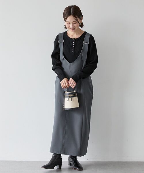 「AMERICAN HOLIC」 キャミソールワンピース L ブラック レディース_画像2