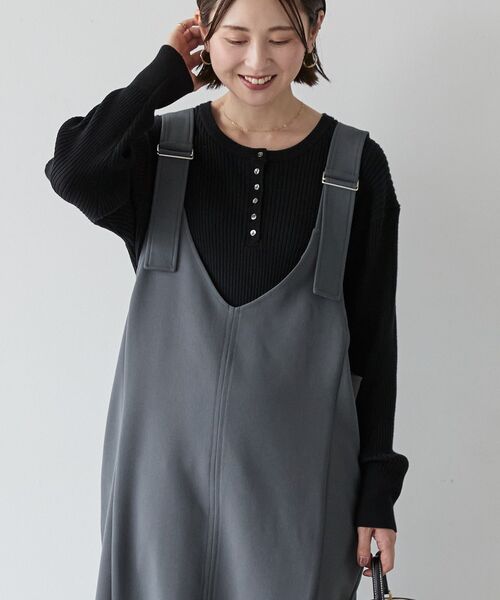 「AMERICAN HOLIC」 キャミソールワンピース L ブラック レディース_画像4