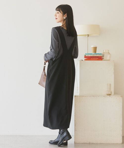 「AMERICAN HOLIC」 キャミソールワンピース L ブラック レディース_画像8
