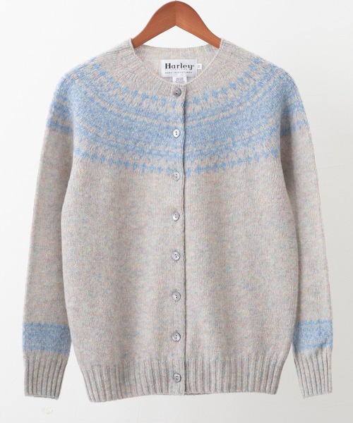 「Harley of Scotland」 ニットカーディガン 38 ベビーピンク レディース_画像3
