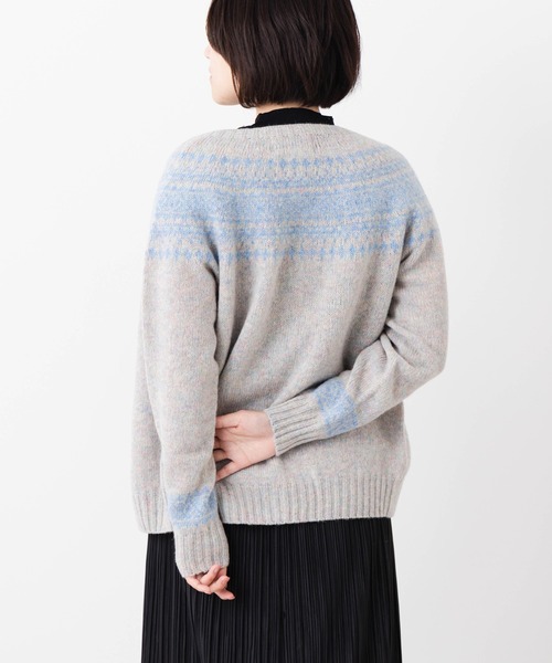 「Harley of Scotland」 ニットカーディガン 38 ベビーピンク レディース_画像7