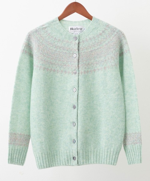 「Harley of Scotland」 ニットカーディガン 38 ベビーピンク レディース_画像8