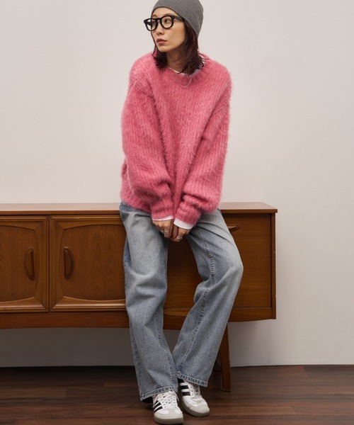 「Auntie Rosa Holiday」 長袖ニット FREE ブルー レディース_画像9