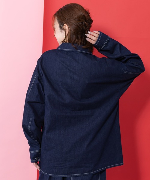 ＊新品タグ付 スカラーパリティ361101：らくがき風ワッペンシャツジャケット ScoLar Parity（スカラーパリティ） ブルゾン アウター 361101
