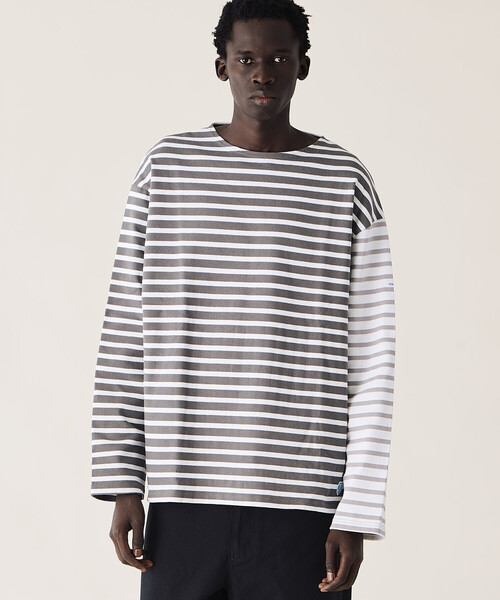 最終価格 タグ付新品 ORCIVAL コットンクルーネックバスクシャツ ORCIVAL（オーシバル） tシャツ | ハーレクイン コットンロード クルー