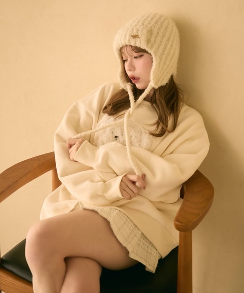 「TITTY&CO.」 ニットキャップ FREE アイボリー レディース_画像5