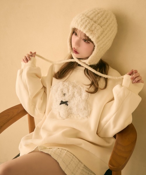 「TITTY&CO.」 ニットキャップ FREE アイボリー レディース_画像9