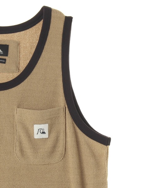 「Quiksilver」 ノースリーブトップス X-LARGE ベージュ メンズ_画像3