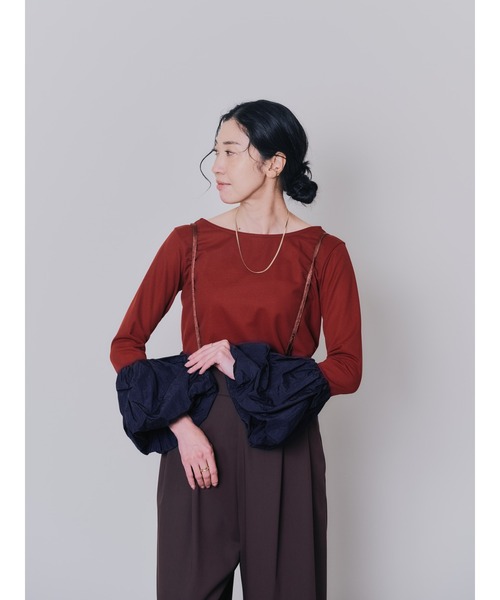 「DOLLUPOOPS」 長袖カットソー 38 ライトグレー レディース_画像2