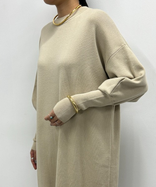 「LOUNGEDRESS」 ニットワンピース FREE ブラック レディース_画像3