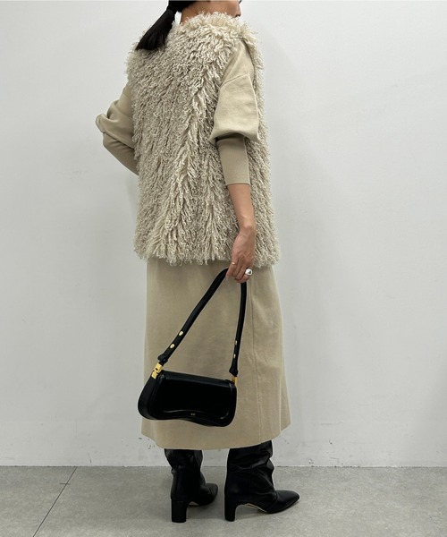 「LOUNGEDRESS」 ニットワンピース FREE ブラック レディース_画像7