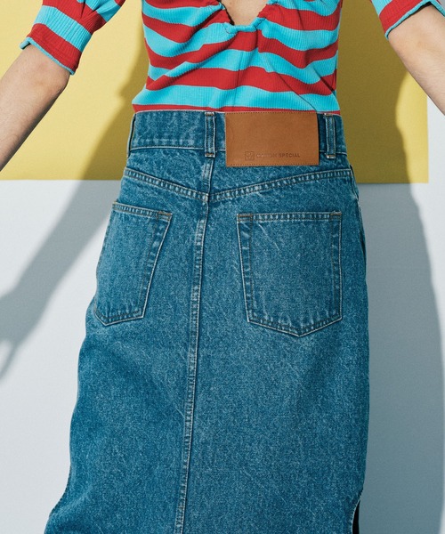 「MAISON SPECIAL」 デニムスカート 38 ブルー レディースの画像