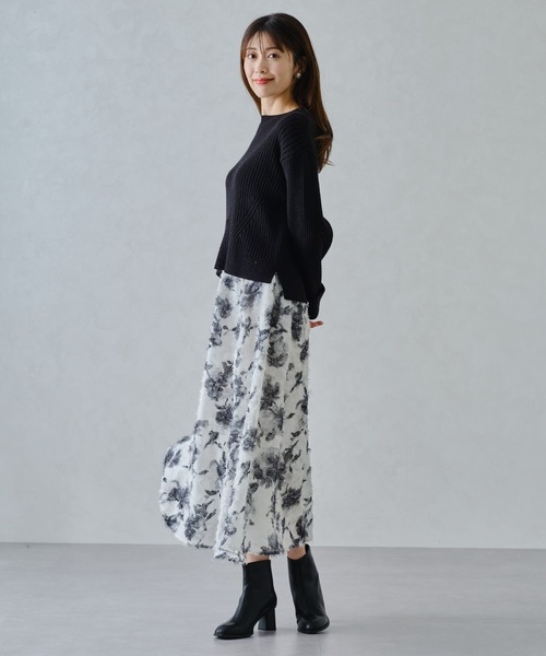 「MISCH MASCH」 長袖ニット フリ- グレー レディース_画像9