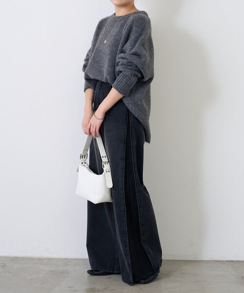 「COLLAGE GALLARDAGALANTE」 「Q.anos」デニムパンツ 1 ブラック レディースの画像
