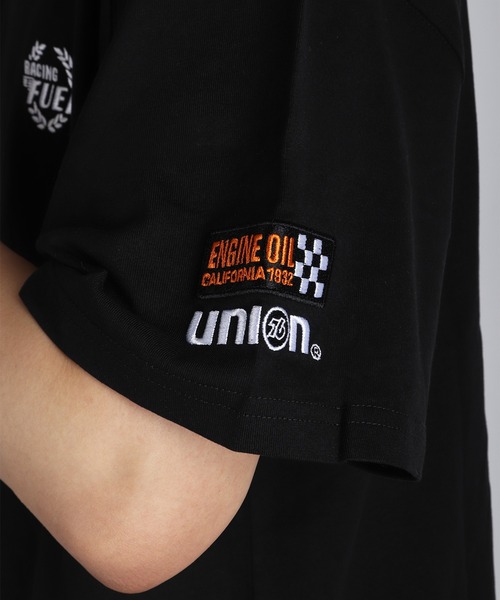 tシャツ 76 ワンポイント刺繍 半袖Tシャツ バック無地 シンプルロゴTEE