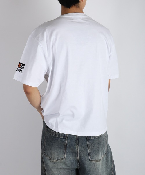 tシャツ 76 ワンポイント刺繍 半袖Tシャツ バック無地 シンプルロゴTEE