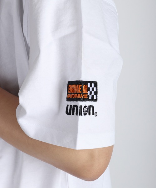 tシャツ 76 ワンポイント刺繍 半袖Tシャツ バック無地 シンプルロゴTEE