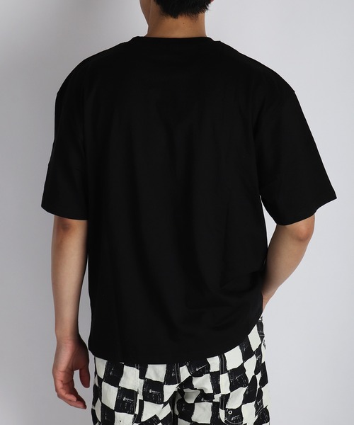 tシャツ 76 ワンポイント刺繍 半袖Tシャツ バック無地 シンプルロゴTEE
