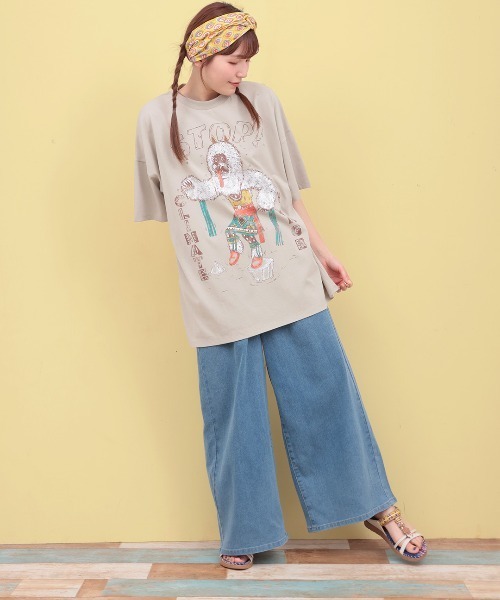 「チチカカ」 半袖Tシャツ FREE ベージュ レディース_画像9