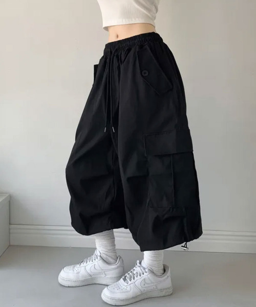 ハーフパンツ ワイドパンツ カーゴパンツ ワイド カーゴ バミューダ