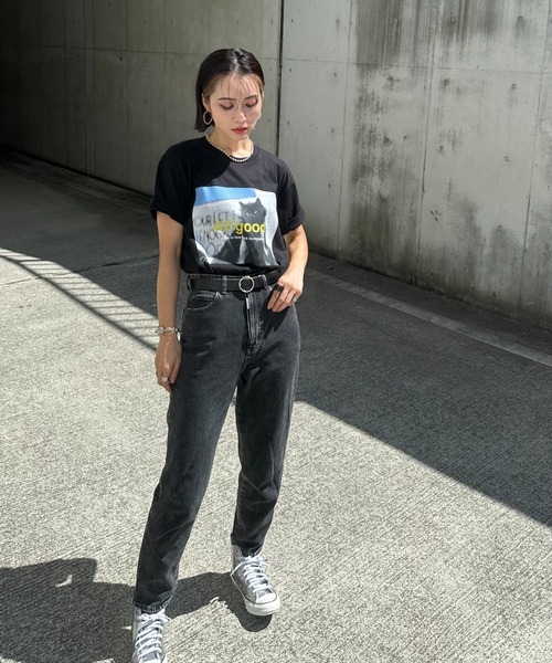 「L.H.P」 半袖Tシャツ X-LARGE ブラック レディース_画像9