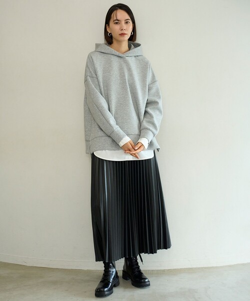 「UNFILO」 プルオーバーパーカー MEDIUM ブラック レディース_画像9