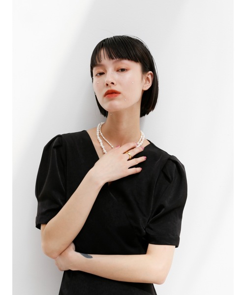 「Katrin TOKYO」 半袖ワンピース X-SMALL ブラック レディース_画像2