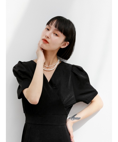 「Katrin TOKYO」 半袖ワンピース X-SMALL ブラック レディース_画像6