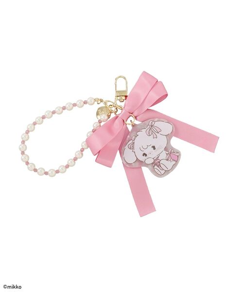 m*a様 ジョリーフルール　サテン生地　パッチワーク柄　リボンチャーム付フリルト Maison de FLEUR（メゾンドフルール） チャーム Lil ala mode アセチ