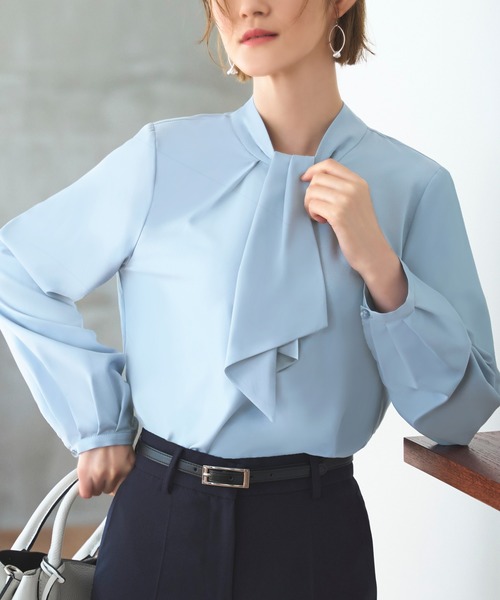 「RUIRUE BOUTIQUE」 長袖ブラウス M グレー レディース_画像2
