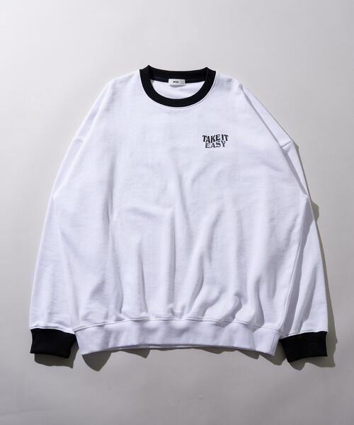 「WEGO」 スウェットカットソー MEDIUM ホワイト メンズ_画像6