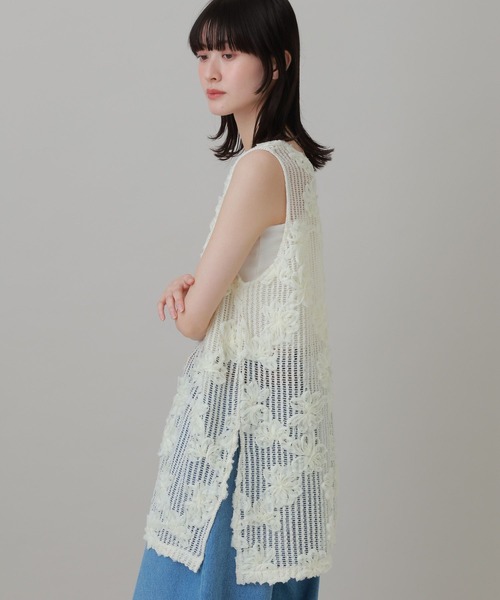 LAKOLE（ラコレ） ベスト ジレ 2WAY刺繍レースベスト / 692962