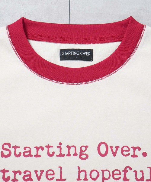 「Starting Over」 半袖Tシャツ M ホワイト系その他 メンズ_画像6