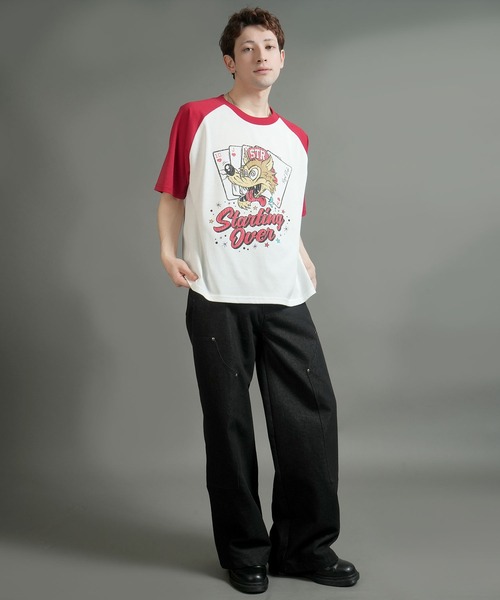 「Starting Over」 半袖Tシャツ M ホワイト系その他 メンズ_画像9