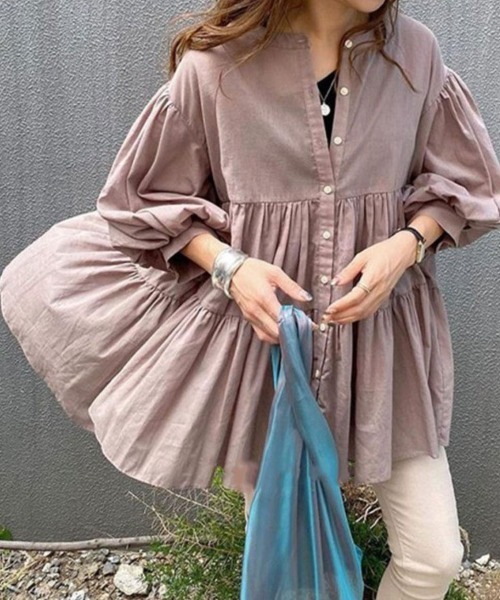 ブラウス シャツ ティアードチュニックブラウス レディース : ZOZOTOWN