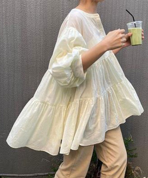 ブラウス シャツ ティアードチュニックブラウス レディース : ZOZOTOWN