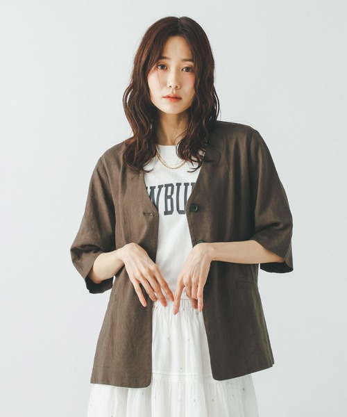 すずらん【大きいサイズ46】23区　クリーニング済　ノーカラージャケット ZOZOTOWN Yahoo!店 - ノーカラージャケット｜Yahoo!ショッピング