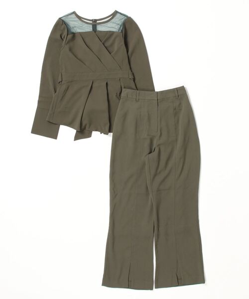 「terrace」 セットアップ MEDIUM カーキ レディース_画像2