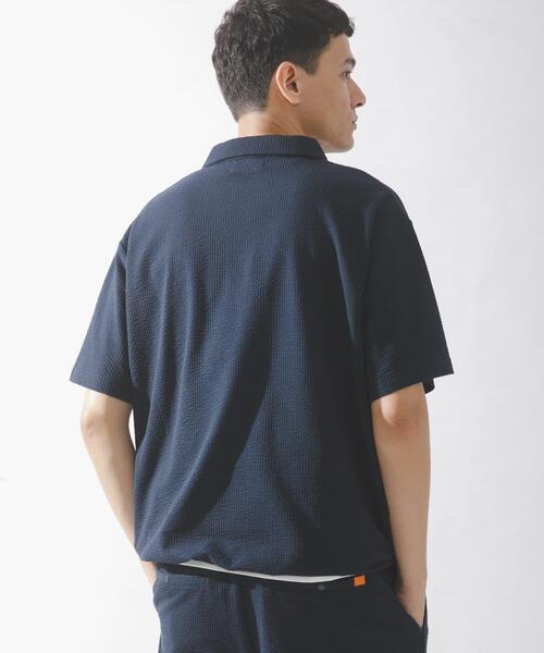 URBAN RESEARCH Sonny Label tシャツ カットシアサッカー襟付きプル