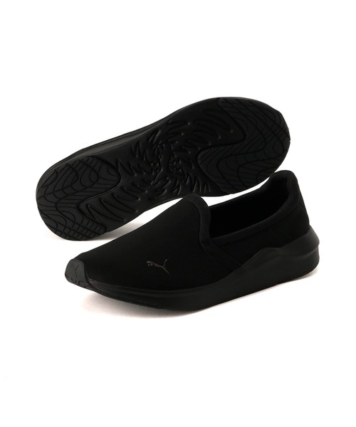 PUMA ブラック ローファースリッポン PUMA（プーマ） スリッポン 23.5cm ブラック レディース : ZOZOTOWN