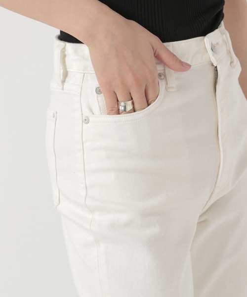 「woadblue」 デニムパンツ 24inch ホワイト レディース_画像8