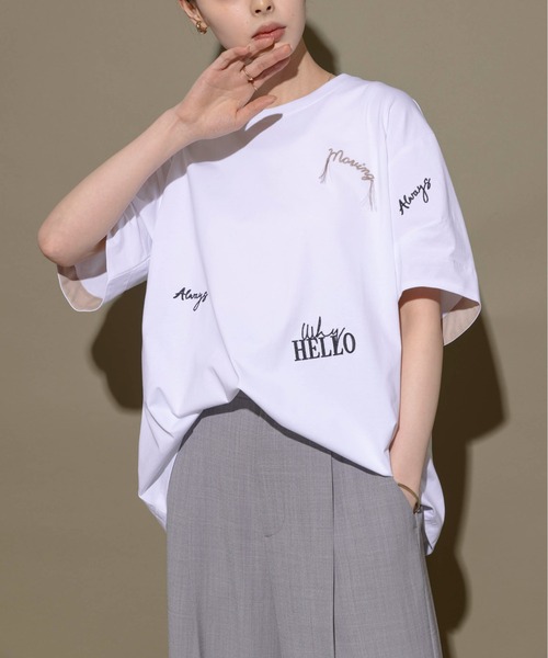 「Eimee Law」 半袖Tシャツ 38 オフホワイト レディース_画像6
