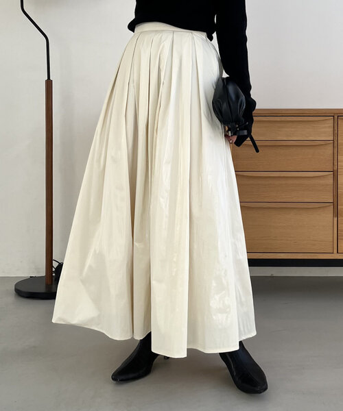 「CAPRICIEUX LE'MAGE」 ロングスカート 38 グレー レディース_画像2